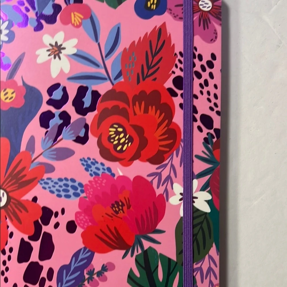 NWT 🌺 Floral Pink Notebook with Elastic Band Journal Girly 🌺 - Picture 4 of 16